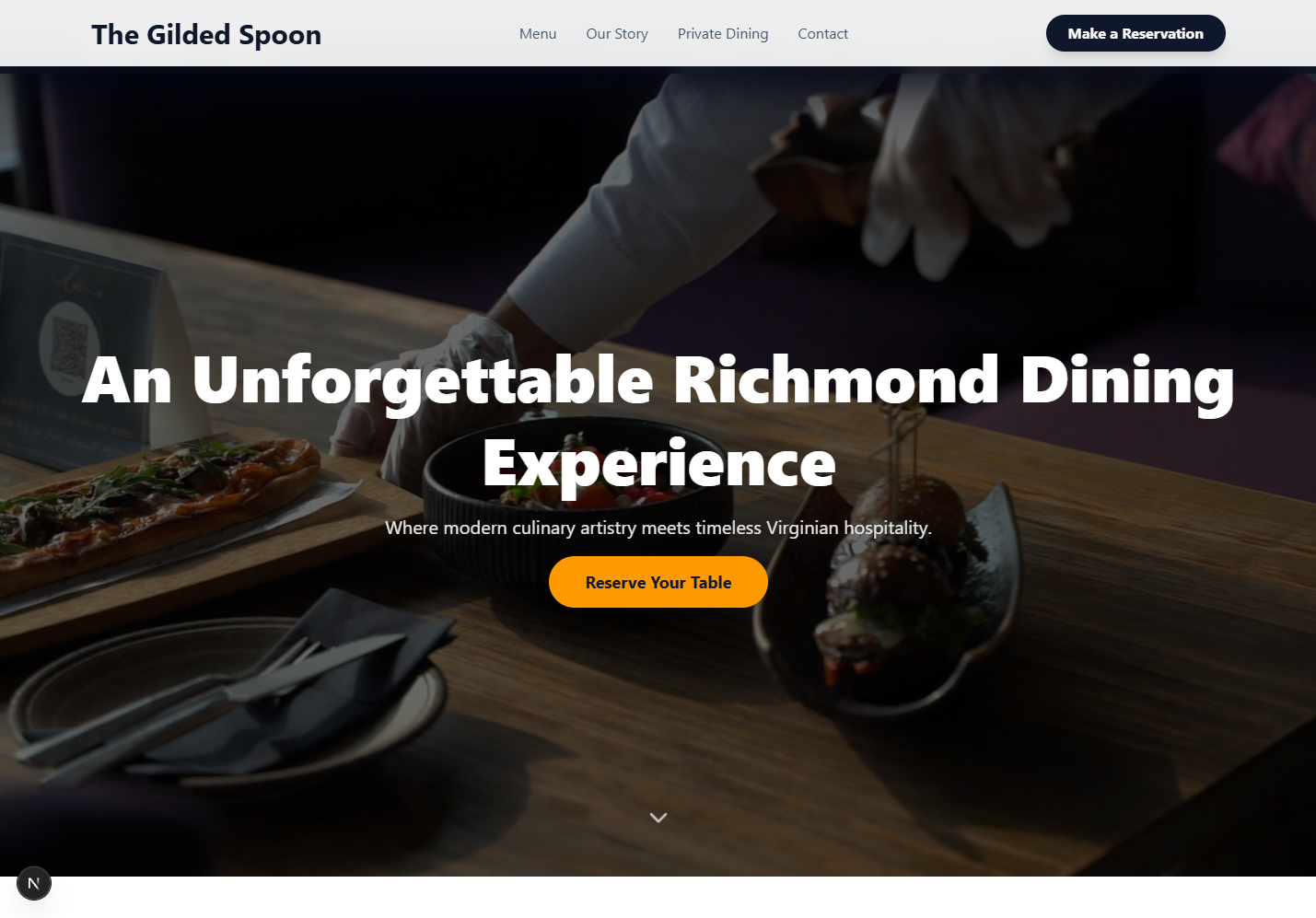Restaurant Template Website Template